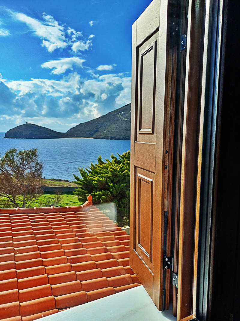 Synthetic uPVC frames in Andros